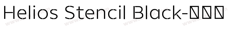 Helios Stencil Black字体转换